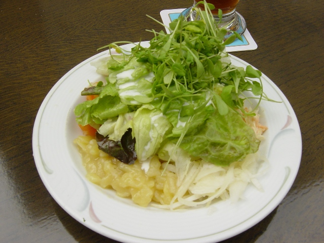 Salat mit Dressing